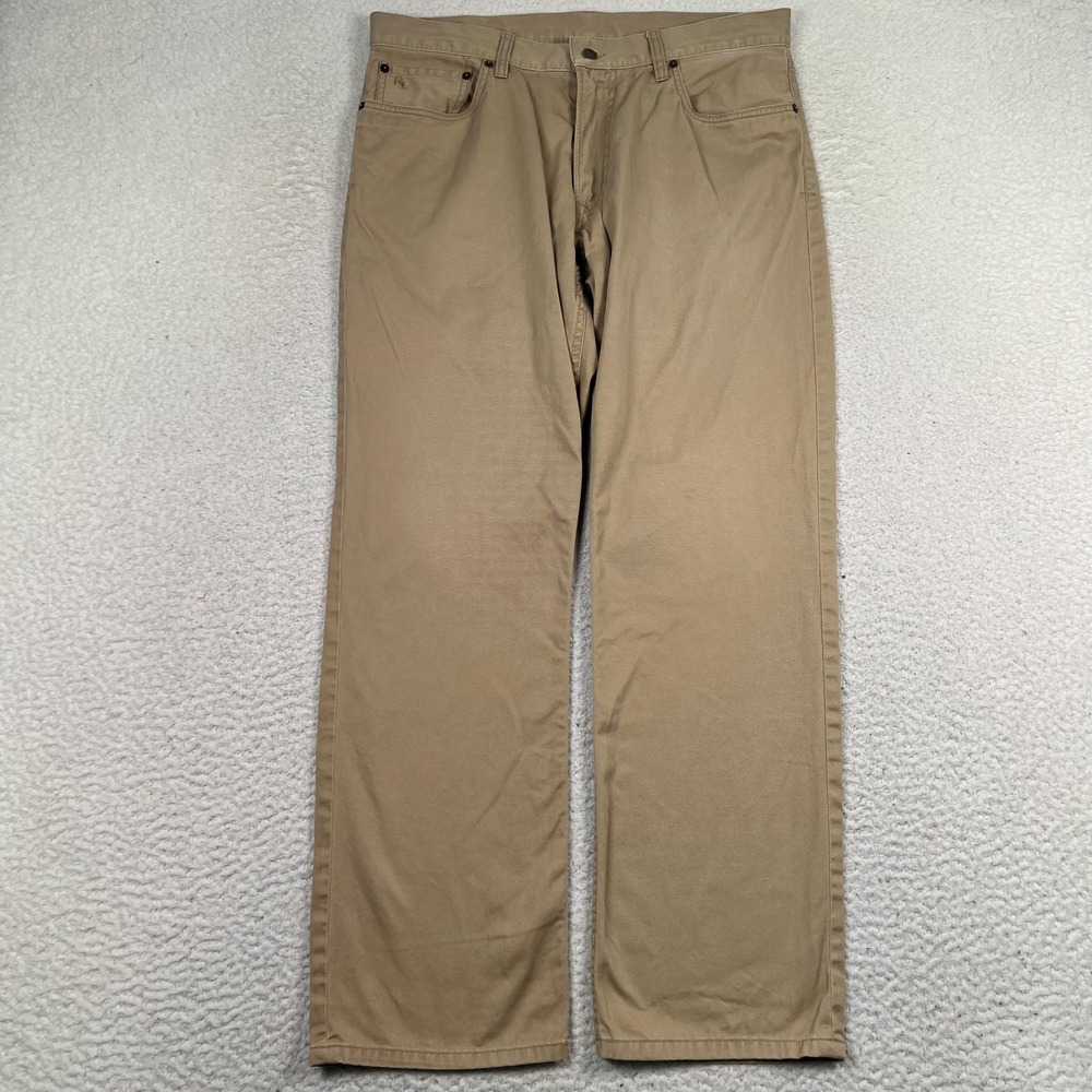 Polo Ralph Lauren‎ Pants Men's 34x31 Straight Leg Chino Preppy Casual Travel Tan